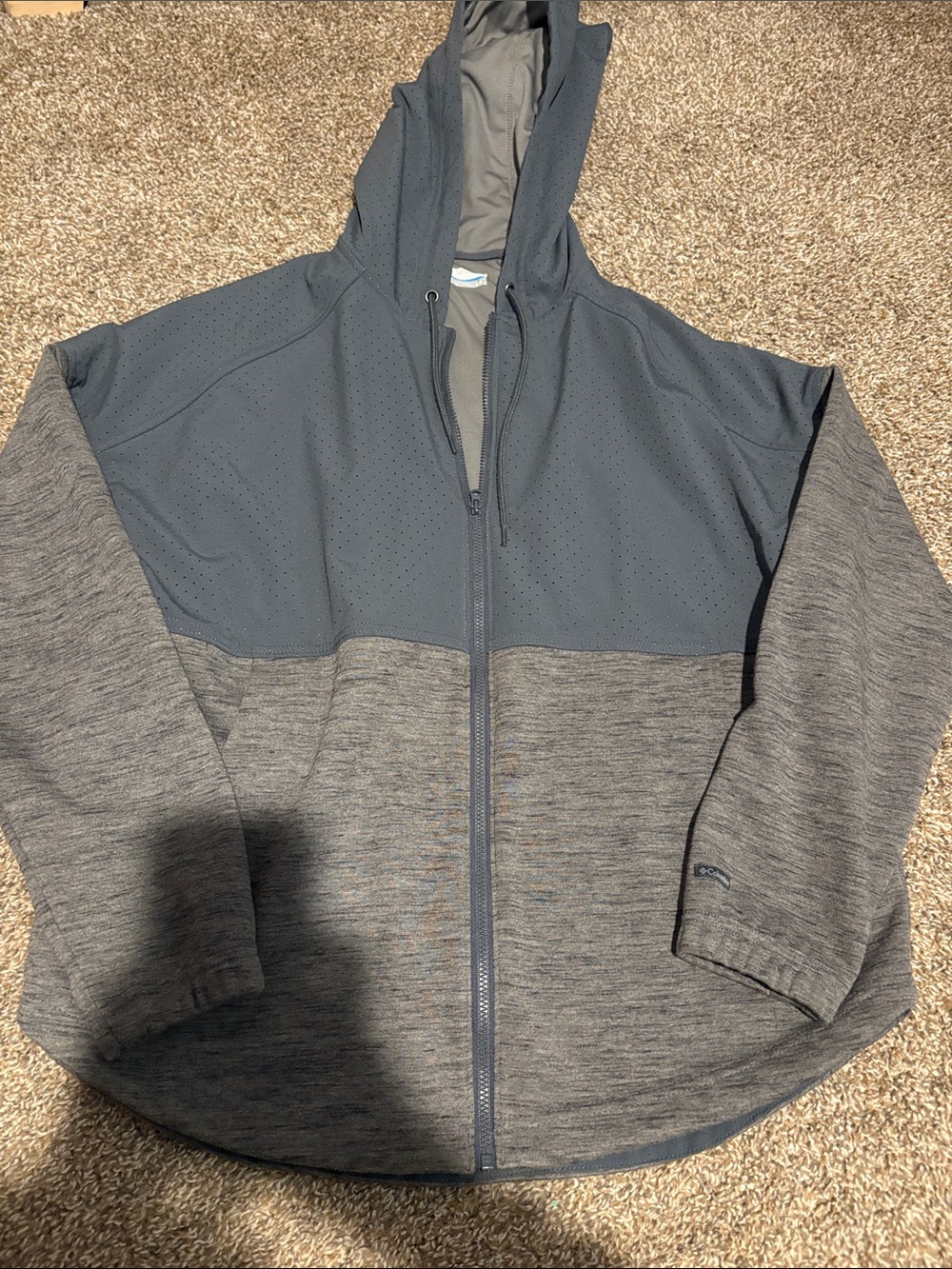 Columbia Two-Tone Gray Hooded Sweatshirt